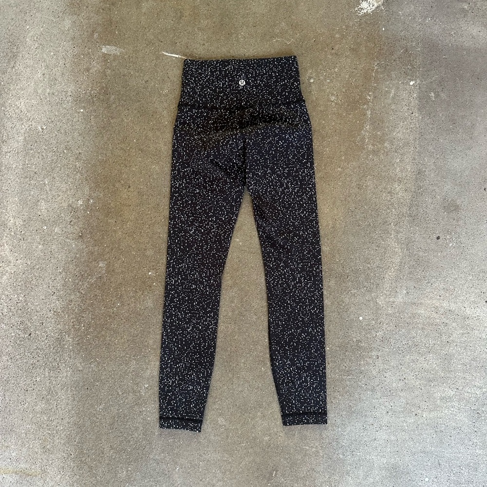 Lululemon Wunder Under High Rise Tight 25" Magnetized Jacquard Black White Sz 2 - Picture 7 of 10